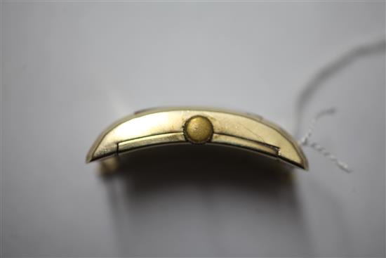 A gentlemans stylish 1930s 9ct gold Rolex Precision manual wind wrist watch,